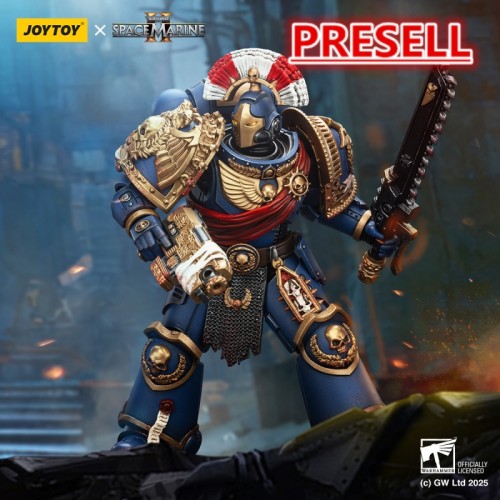 JOYTOY JT01536 Warhammer 40k 1: 18 Ultramarines Relic Secundus Armour with Artificer bolt rifle, chainsword and bolt pistol