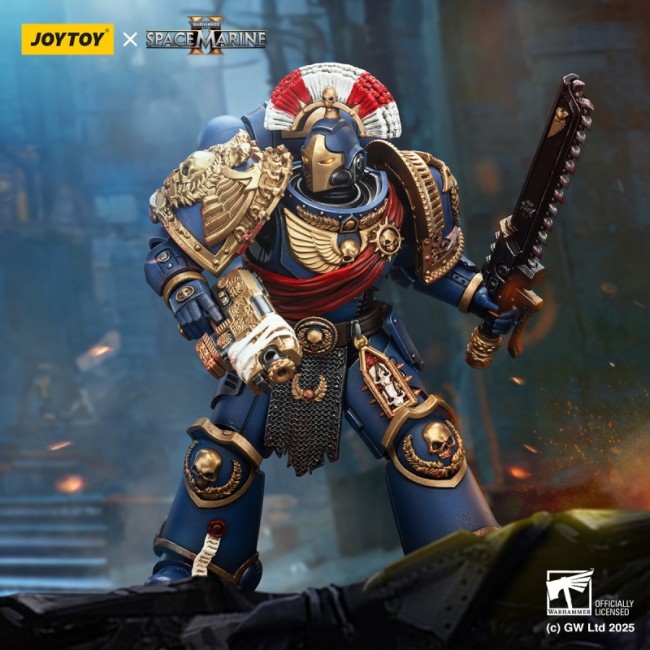 JOYTOY JT01536 Warhammer 40k 1: 18 Ultramarines Relic Secundus Armour with Artificer bolt rifle, chainsword and bolt pistol