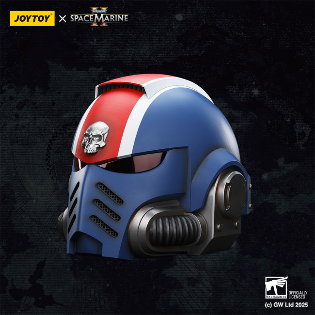 JOYTOY Warhammer 40k 1: 1 Ultramarines Lieutenant Titus' MKX Helmet & Display Stand