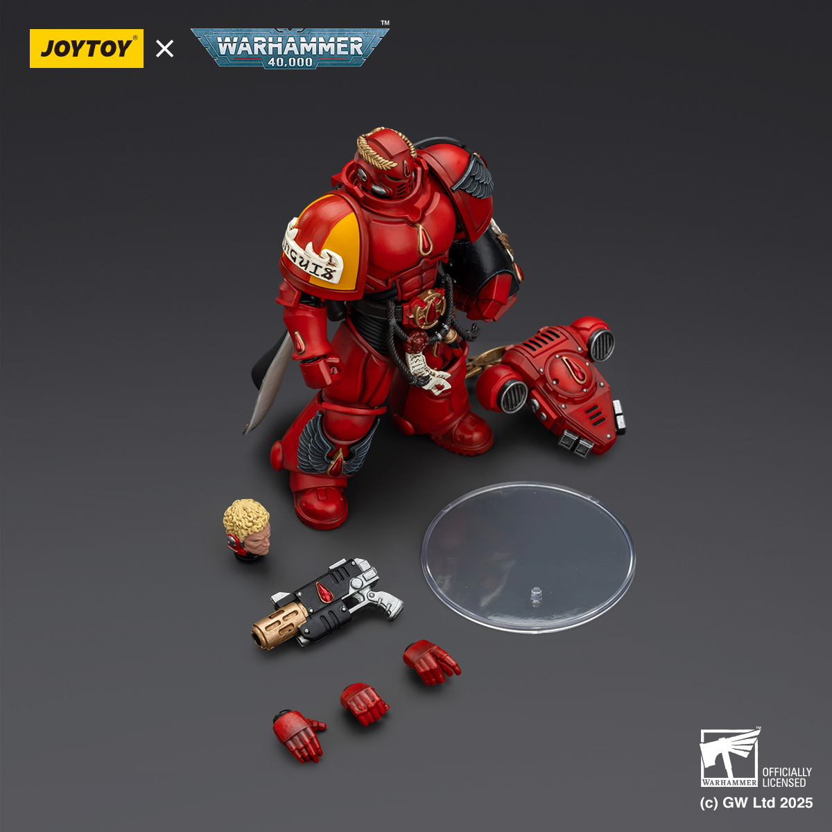 JOYTOY Warhammer 40k 1: 18 Blood Angels Captain and Sanguinary Priest