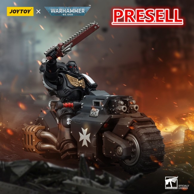 JOYTOY Warhammer 40k 1: 18 Space Marines Black Templars Outriders Brother Valtus