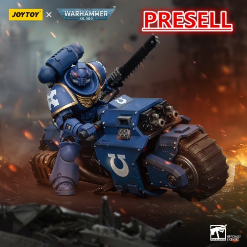 JOYTOY Warhammer 40k 1: 18 Space Marines Ultramarines Outriders Brother Catonus