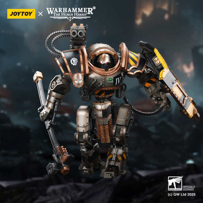 JOYTOY Warhammer The Horus Heresy 1:18 Iron Warriors Iron Circle Domitar-Ferrum Class Battle-automata with Karceri Battle Shield and Graviton Crusher