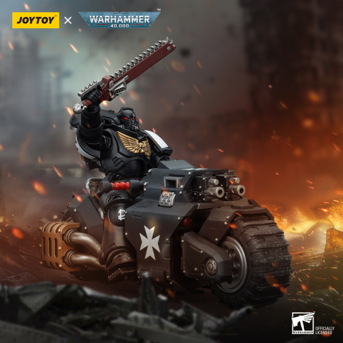 JOYTOY Warhammer 40k 1: 18 Space Marines Black Templars Outriders Brother Valtus