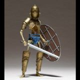 KAIYODO Takeya Style Jizai Okimono Roman Gladiator Skeleton Duo Set Full Color Edition