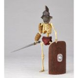 KAIYODO Takeya Style Jizai Okimono Roman Gladiator Skeleton Duo Set Full Color Edition