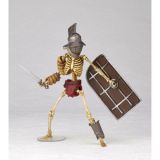 KAIYODO Takeya Style Jizai Okimono Roman Gladiator Skeleton Duo Set Full Color Edition