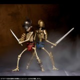 KAIYODO Takeya Style Jizai Okimono Roman Gladiator Skeleton Duo Set Full Color Edition