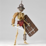 KAIYODO Takeya Style Jizai Okimono Roman Gladiator Skeleton Duo Set Full Color Edition