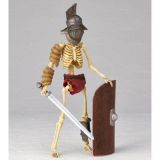 KAIYODO Takeya Style Jizai Okimono Roman Gladiator Skeleton Duo Set Full Color Edition