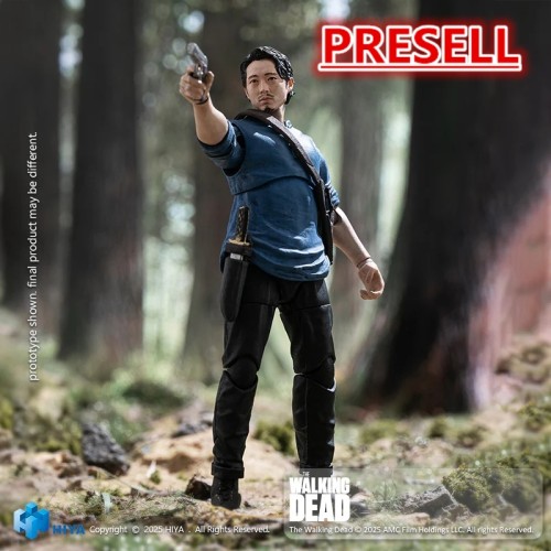 HIYA EMW0336 Exquisite Mini Series 1/18 Scale 4 Inch The Walking Dead Glenn