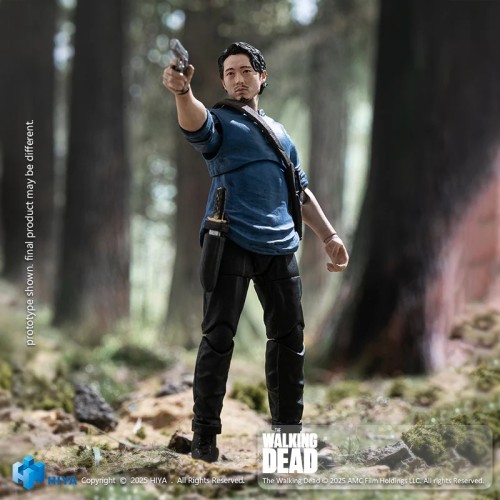 HIYA EMW0336 Exquisite Mini Series 1/18 Scale 4 Inch The Walking Dead Glenn