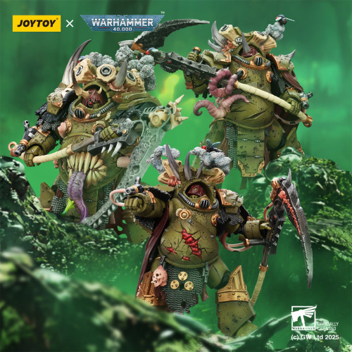 JOYTOY Warhammer 40K Death Guard Deathshroud Terminator Champion and Deathshroud Terminators
