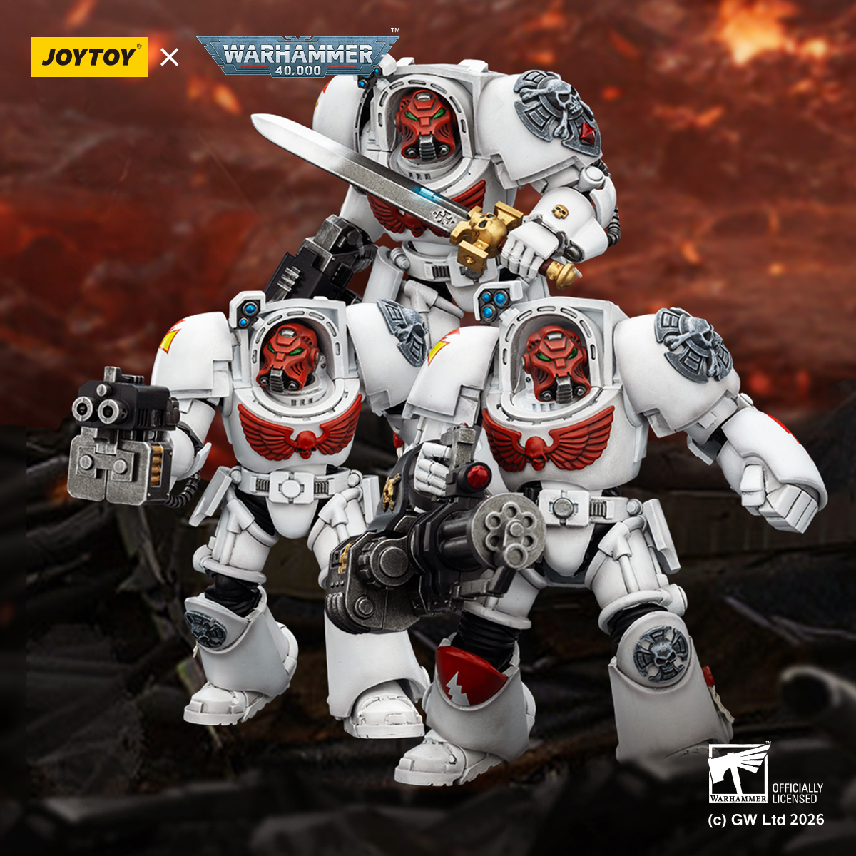 JOYTOY Warhammer 40k 1: 18 White Scars Terminators