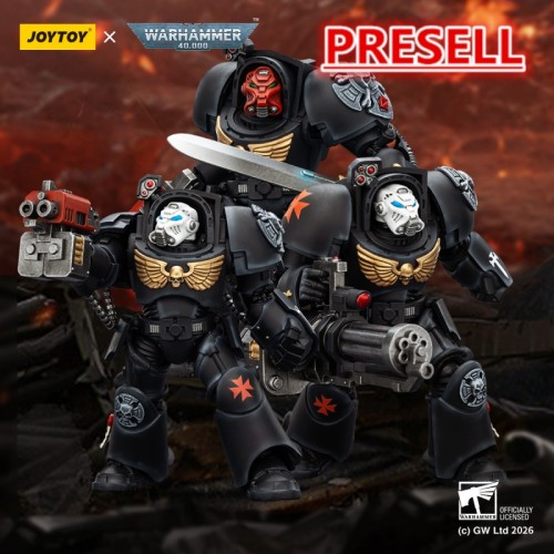 JOYTOY Warhammer 40k 1: 18 Black Templars Terminators