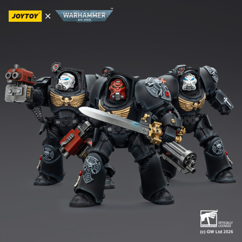 JOYTOY Warhammer 40k 1: 18 Black Templars Terminators