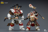 JOYTOY Warhammer 40K 1: 18 White Scars Stormseer Consul and Legion Praetor in Cataphractii Terminator Armour