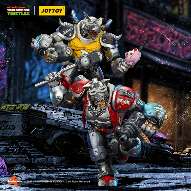 JOYTOY Teenage Mutant Ninja Turtles TMNT Super Bebop and Mighty