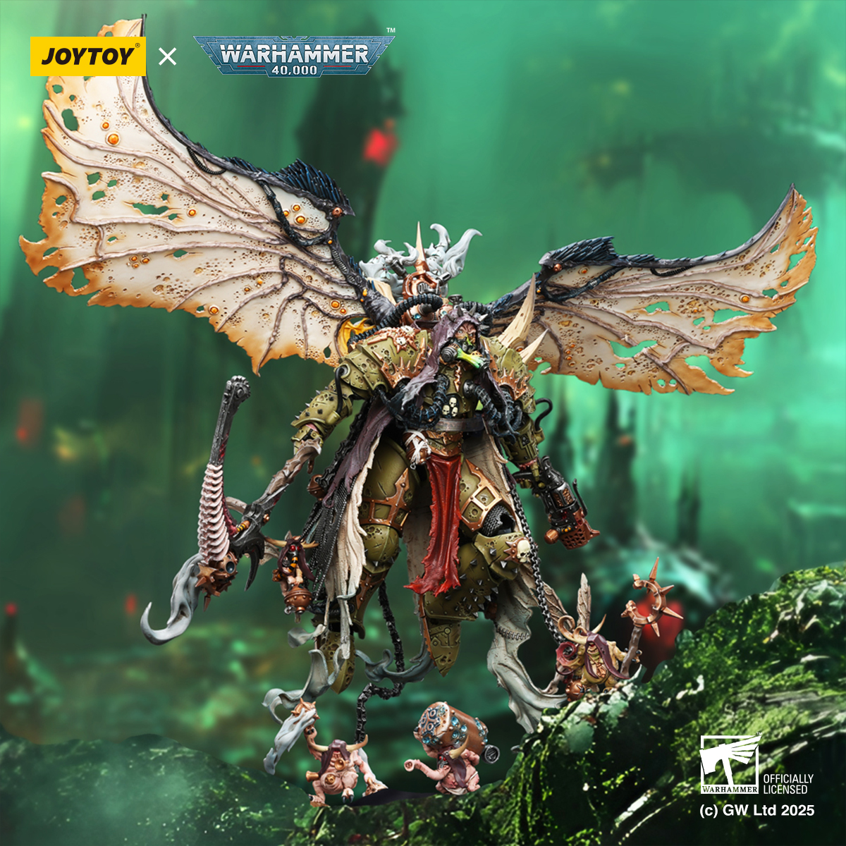 JOYTOY JT02564 Warhammer 40K Mortarion Daemon Primarch of Nurgle