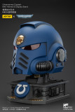 JOYTOY  Warhammer 40k 1: 1 Ultramarines Captain MkX Helmet & Display Stand