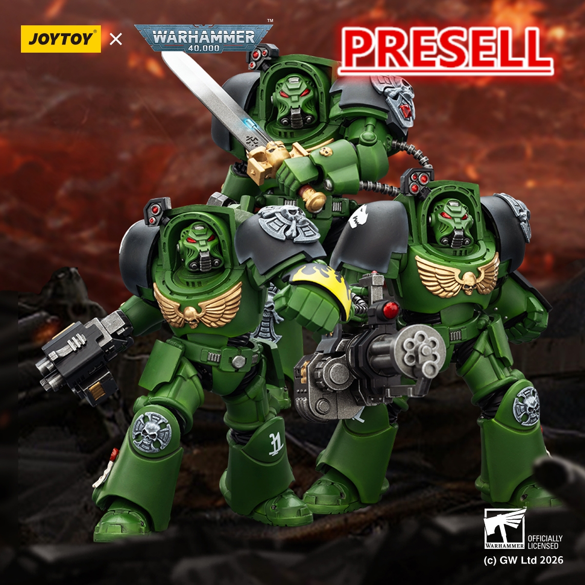 JOYTOY WARHAMMER サラマンダー 2点セット JoyToy Warhammer 40,000 Action Figure - Salamanders, Terminator 2