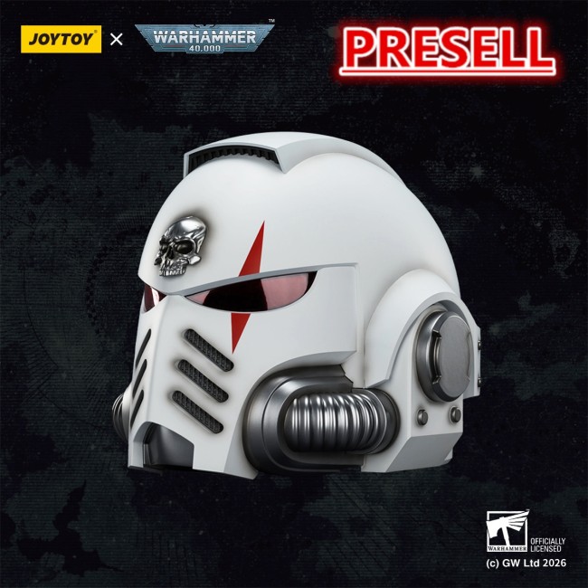 JOYTOY Warhammer 40K 1:1 White Scars MkX Helmet & Display Stand