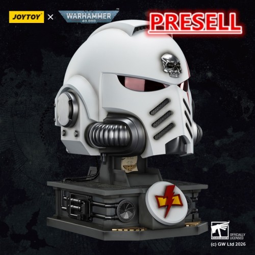 JOYTOY Warhammer 40K 1:1 White Scars MkX Helmet & Display Stand