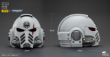 JOYTOY Warhammer 40K 1:1 White Scars MkX Helmet & Display Stand