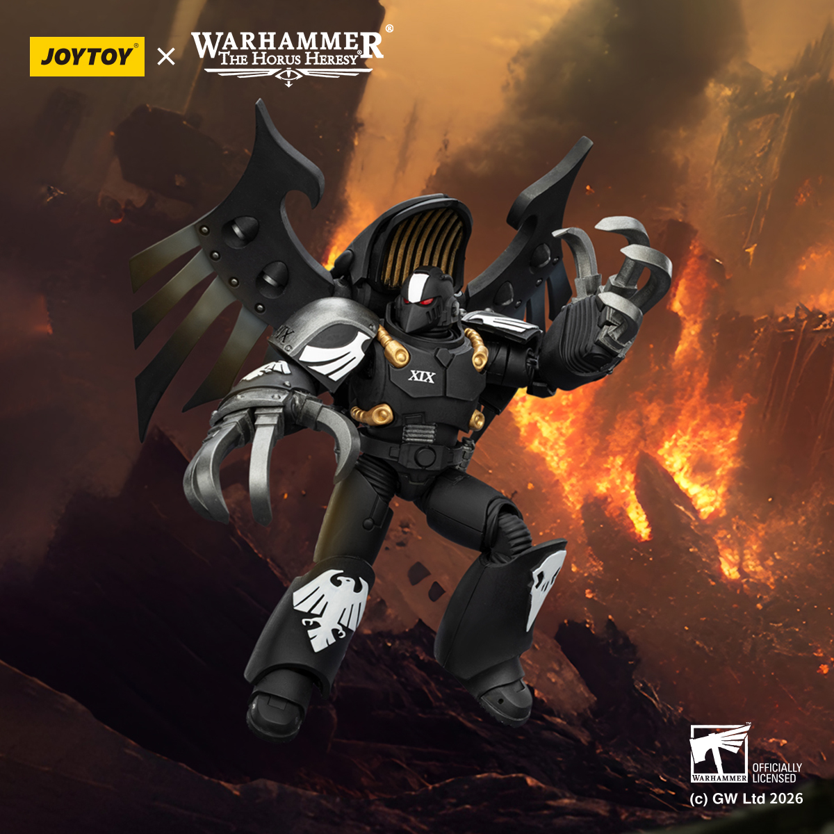 JOYTOY WARHAMMERレイヴンガード 第九軍団 3点セット JOYTOY Warhammer The Horus Heresy 1:18 Raven Guard Legion