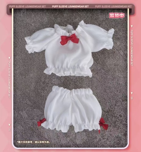 Snail Shell 1/12 White Puff Sleeve Outfit Set