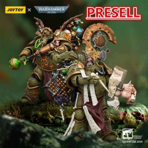 JOYTOY Warhammer 40k 1: 18 Death Guard Biologus Putrifier and Tallyman