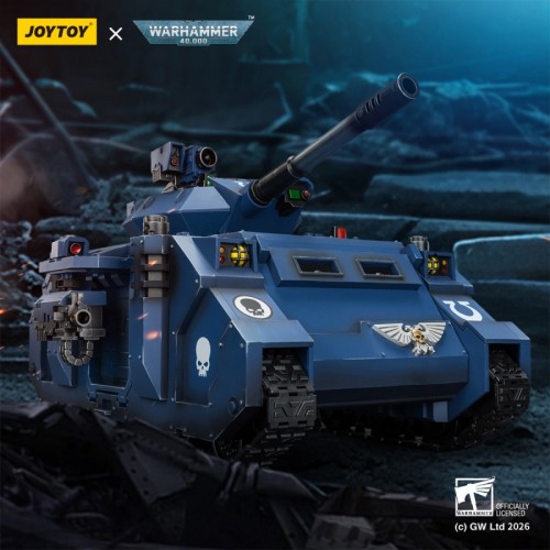 JOYTOY JT04278 Ultramarines Predator Destructor with turret-mounted autocannon and sponson-mounted heavy bolters