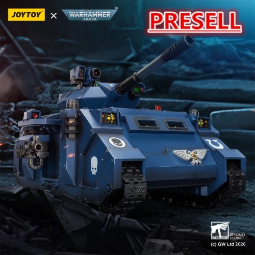 JOYTOY JT04278 Ultramarines Predator Destructor with turret-mounted autocannon and sponson-mounted heavy bolters