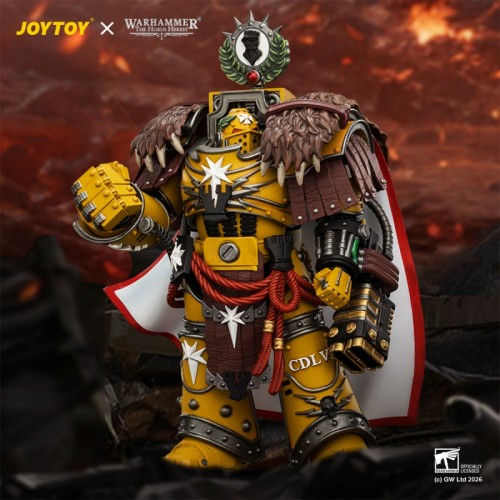 JOYTOY JT04209 Warhammer The Horus Heresy 1:18 Imperial Fists Lord Castellan Evander Garrius The Tyrant of Cthonia