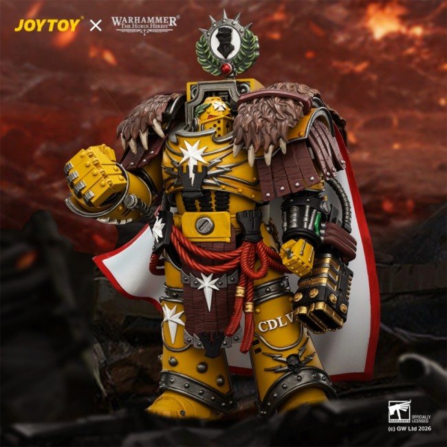 JOYTOY JT04209 Warhammer The Horus Heresy 1:18 Imperial Fists Lord Castellan Evander Garrius The Tyrant of Cthonia