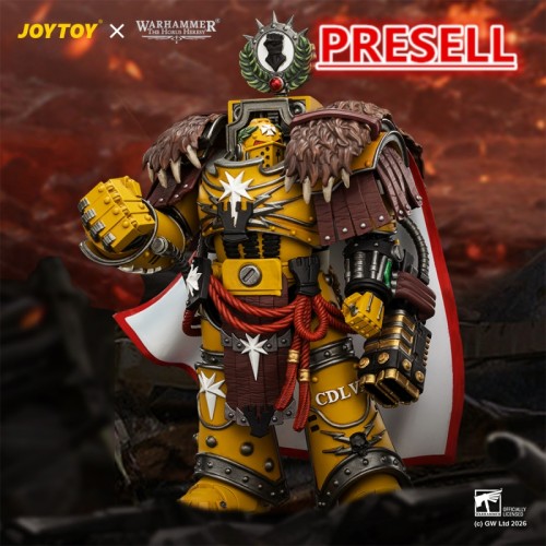JOYTOY JT04209 Warhammer The Horus Heresy 1:18 Imperial Fists Lord Castellan Evander Garrius The Tyrant of Cthonia