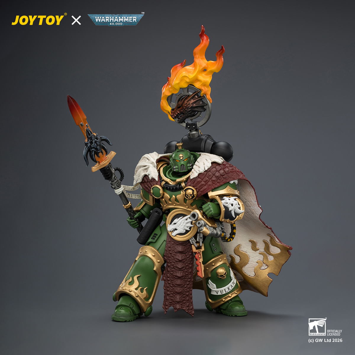 JOYTOY JT04438 Warhammer 40k 1:18 Salamanders Vulkan He'stan the