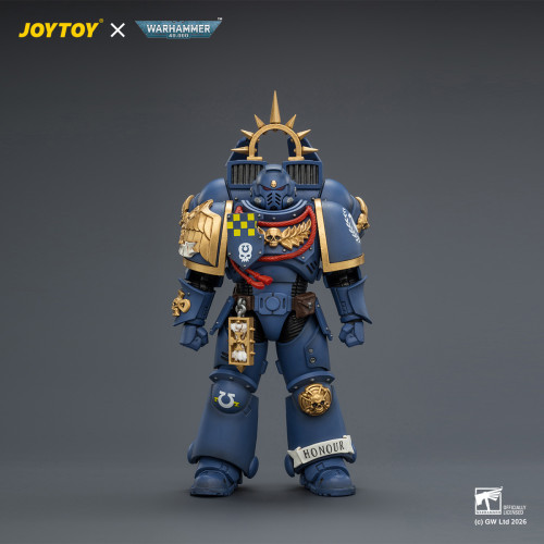 JOYTOY JT04414 Warhammer 40k 1: 18 Ultramarines Captain with Jump Pack and Relic Shield