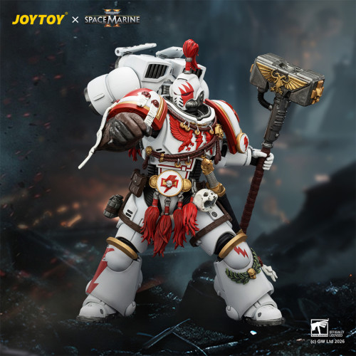 JOYTOY JT04407 Warhammer 40k 1: 18 White Scars Assault Intercessor Champion