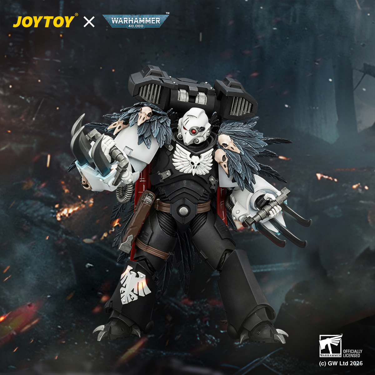 JOYTOY JT04742 Warhammer 40k 1:18 Raven Guard Chapter Master