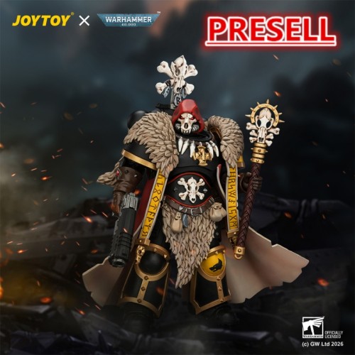 JOYTOY JT04766 Warhammer 40k 1:18 Space Wolves Wolf Priest with Absolvor Bolt Pistol and Crozius