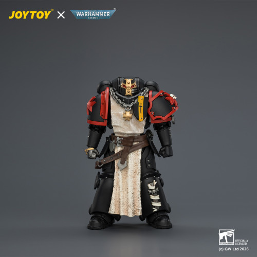 JOYTOY JT04735 Warhammer 40k 1:18 Black Templars Crusader Ancient with Power Sword and Bolt Pistol