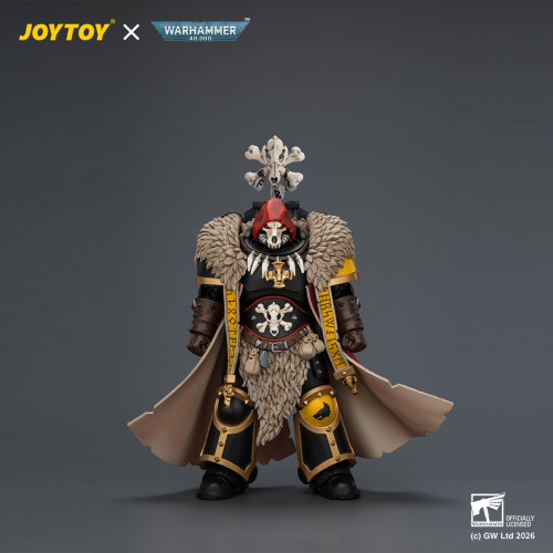 JOYTOY JT04766 Warhammer 40k 1:18 Space Wolves Wolf Priest with Absolvor Bolt Pistol and Crozius