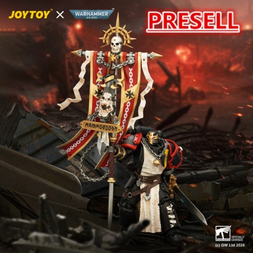 JOYTOY JT04735 Warhammer 40k 1:18 Black Templars Crusader Ancient with Power Sword and Bolt Pistol