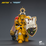 JOYTOY JT04896 Warhammer 40k 1:18 Imperial Fists Darnath Lysander with Thunder Hammer and Storm Shield
