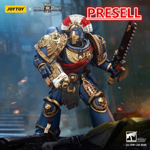 JOYTOY JT01536 Warhammer 40k 1: 18 Ultramarines Relic Secundus Armour with Artificer bolt rifle, chainsword and bolt pistol