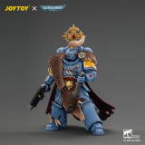 JOYTOY JT05312 Warhammer 40k 1:18 Space Wolves Wolf Guard Battle Leader with Master-crafted Power Weapon, Storm Shield, Thunder Hammer Master-crafted Heavy Bolt Pistol, and Plasma Pistol