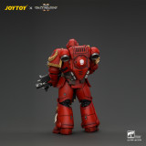JOYTOY JT05305 Warhammer 40k Space Marine 2 1: 18 Blood Angels Veteran with Bolt Rifle, Chainsword and Bolt Pistol and Plasma Pistol