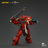 JOYTOY JT05305 Warhammer 40k Space Marine 2 1: 18 Blood Angels Veteran with Bolt Rifle, Chainsword and Bolt Pistol and Plasma Pistol