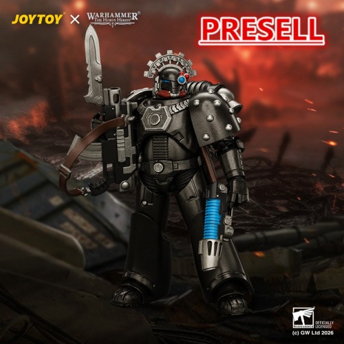 JOYTOY JT05022 Warhammer The Horus Heresy 1:18 Iron Hands MkVI Tactical Sergeant with Bolter, Plasma Pistol & Power sword